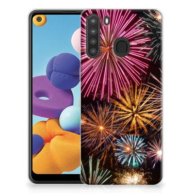 Samsung Galaxy A21 Silicone Back Cover Vuurwerk Samsung Galaxy A21 Silicone Back Cover Vuurwerk