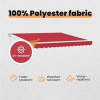 VidaXL Inklapbaar zonnescherm rood 350 x 250 cm polyester en aluminium - thumbnail