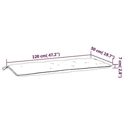 Tuinbankkussens 2 st 120x50x7 cm oxford stof rood