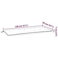 VidaXL Tuinbankkussens 2 st 120x50x7 cm stof gemêleerd antracietkleur - thumbnail