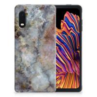 Samsung Xcover Pro | TPU | Siliconen hoesje | Marmer Grijs - thumbnail