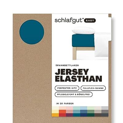 Schlafgut Schlafgut EASY Jersey Elasthan Hoeslaken M - 120x200 - 130x220 530 Petrol Deep