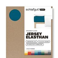 Schlafgut Schlafgut EASY Jersey Elasthan Hoeslaken XL - 180x200 - 200x220 530 Petrol Deep - thumbnail