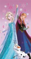 Frozen handdoek polyester Roze 70x140cm - thumbnail