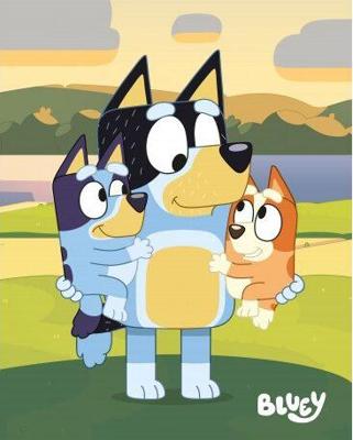 Bluey Family fleece deken 130 x 170 cm