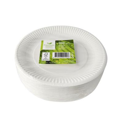 Borden Rond Wit Karton 23 cm (100 stuks)
