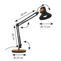 Bureaulamp unilux baya led bamboe zwart - thumbnail