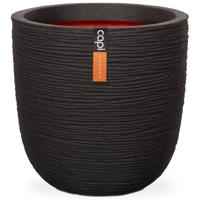 Capi Pot Bol Rib NL 35x34 cm - Zwart - thumbnail
