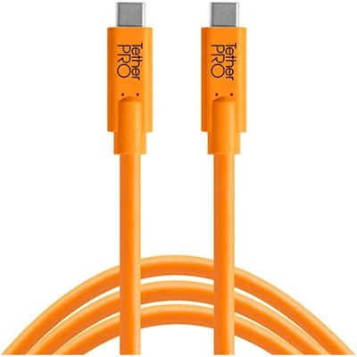 Tethertools TetherPro USB-C to USB-C, 15' (4.6m), High-Visibility Orange