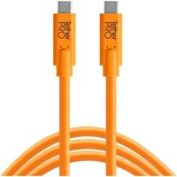 Tethertools TetherPro USB-C to USB-C, 15' (4.6m), High-Visibility Orange - thumbnail