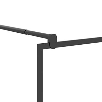 Inloopdouchewand met stenenmotief 90x195 cm ESG-glas zwart - thumbnail