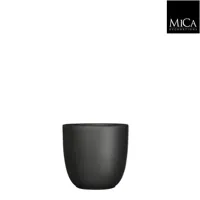 Mica Decorations tusca pot zwart 14x15cm - thumbnail