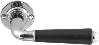 Formani TIMELESS 1952GRR50 deurkruk geveerd op rozet - glans nikkel/ebbenhout