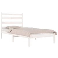 Bedframe massief grenenhout wit 100x200 cm - thumbnail