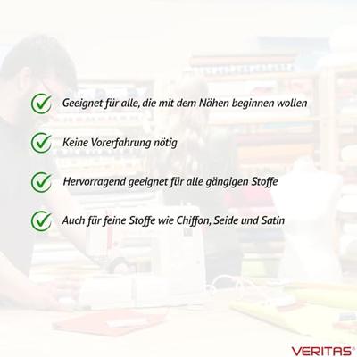 Veritas Naaimachine met vrije arm Claire Wit, Rood