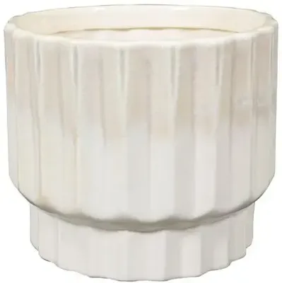 TS Collection bloempot faye keramiek 17x15cm off white