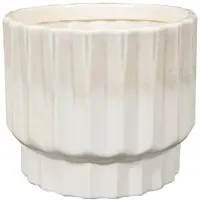 TS Collection bloempot faye keramiek 17x15cm off white - thumbnail