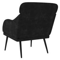 Fauteuil 63x76x80 cm fluweel zwart - thumbnail