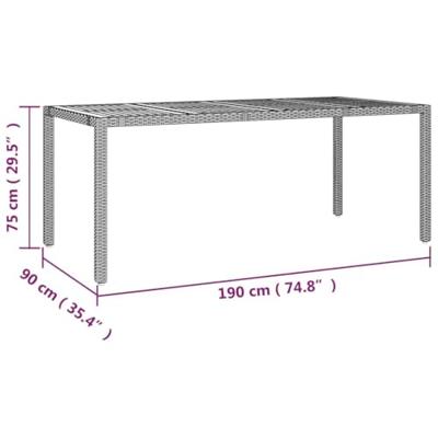 7-delige Tuinset met kussens poly rattan zwart