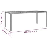7-delige Tuinset met kussens poly rattan zwart - thumbnail