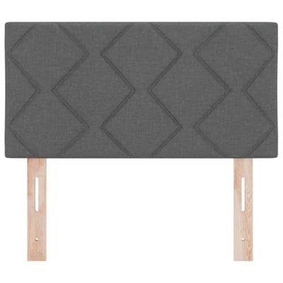 Hoofdbord met LED -striplichten met hoofdeinde Grijs 80 cm Stof