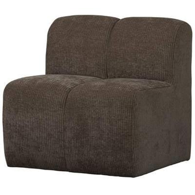 Woood Mojo eetkamerbank 84 cm met rugleuning rib Bruin