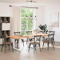 Eettafelpoten 3 st U-vormig 90x(72-73) cm staal wit - thumbnail