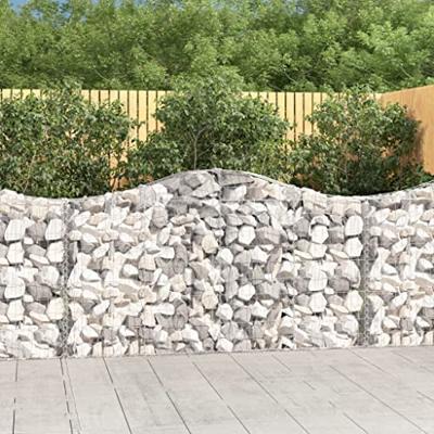 VidaXL Schanskorf gewelfd 200x30x100/120 cm gegalvaniseerd ijzer VidaXL Schanskorf gewelfd 200x30x100/120 cm gegalvaniseerd ijzer