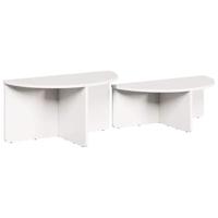 Salontafel 2 pcs Wit 79 x 39.5 x 40 cm Massief grenenhout - thumbnail