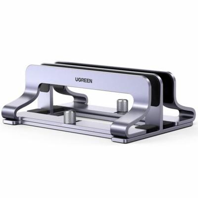Ugreen Verticale standaard voor 2 apparaten Ugreen LP258 aluminium voor laptop en tablet - zilver