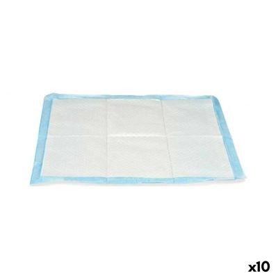 Zindelijkheidstraining-pads voor honden Mascow Blauw Wit Papier Polyethyleen 60 x 60 cm 18,5 x 6 x 35 cm (10 Stuks)