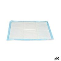 Zindelijkheidstraining-pads voor honden 60 x 60 cm Blauw Wit Papier Polyethyleen (10 Stuks) - thumbnail