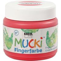 Creativ Company Mucki vingerverf, rood, 150 ml/ 1 doosje - thumbnail