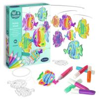 Art & Creations Glas-in-lood Mobiel - SENTOSFEER - Vis - Eenvoudige en nuttige creatieve activiteit voor decoratie - Vanaf 4 jaar - thumbnail