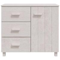 Dressoir 90x40x80 cm massief grenenhout wit - thumbnail