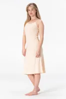 Gaubert kanten Onderjurk dames Extra lang - Spaghetti bandjes - Gladde onderjurk verstelbare bandjes - Zwart - Wit - Huidskleur - thumbnail