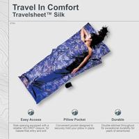 Inlegger voor slaapzak Cocoon TravelSheet Silk, mulberry red - thumbnail