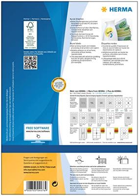 HERMA 4476 printeretiket Wit Zelfklevend printerlabel HERMA 4476 printeretiket Wit Zelfklevend printerlabel