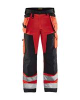 Blåkläder Werkbroek High-Vis 15681811 | High Vis Rood/Zwart | Maat 56 - 7330509403044 - thumbnail
