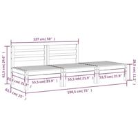 Tuinbank 3-zits massief grenenhout wasbruin - thumbnail