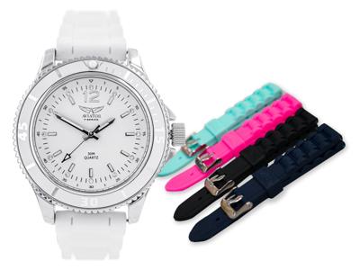 Aviator F-Series Dameshorloge met 4 GRATIS bandjes | AVW1276426 Aviator F-Series Dameshorloge met 4 GRATIS bandjes | AVW1276426