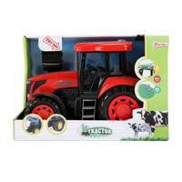 Toi-Toys Tractor groot met licht en geluid rood - thumbnail
