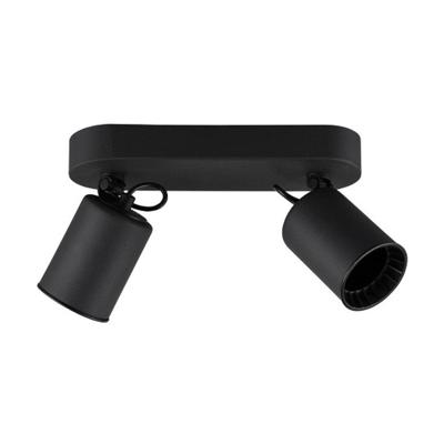 Trio Zwarte plafondlampPago met 2 spots - 803500232