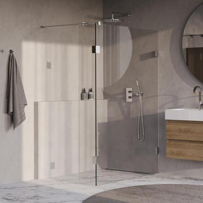 Brauer Void - Inloopdouche - Helder Glas - 130 x 200 cm - met Zijwand 40 cm - incl. Glascoating - Chroom