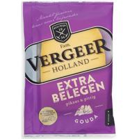 Vergeer Holland Kaas 48+ Plakken Gouda Extra belegen 200g bij Jumbo - thumbnail