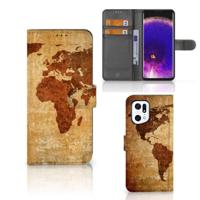 OPPO Find X5 Pro | Flip Cover | Wereldkaart - thumbnail