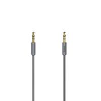 Hama Audiokabel Elite, 3,5-mm-jack-stereo - stereo, metaal, verguld, 0,75 m Mini jack kabel Grijs - thumbnail