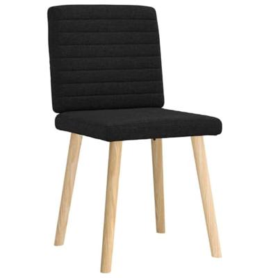 Eetkamerstoelen 2 st stof zwart Eetkamerstoelen 2 st stof zwart