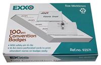 Badge met combiklem, ft 58 x 90 mm, doos van 100 stuks, inclusief etiketten - thumbnail