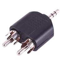 2x RCA mannetje naar 3.5mm mannetje plug Audio Y Adapter - thumbnail